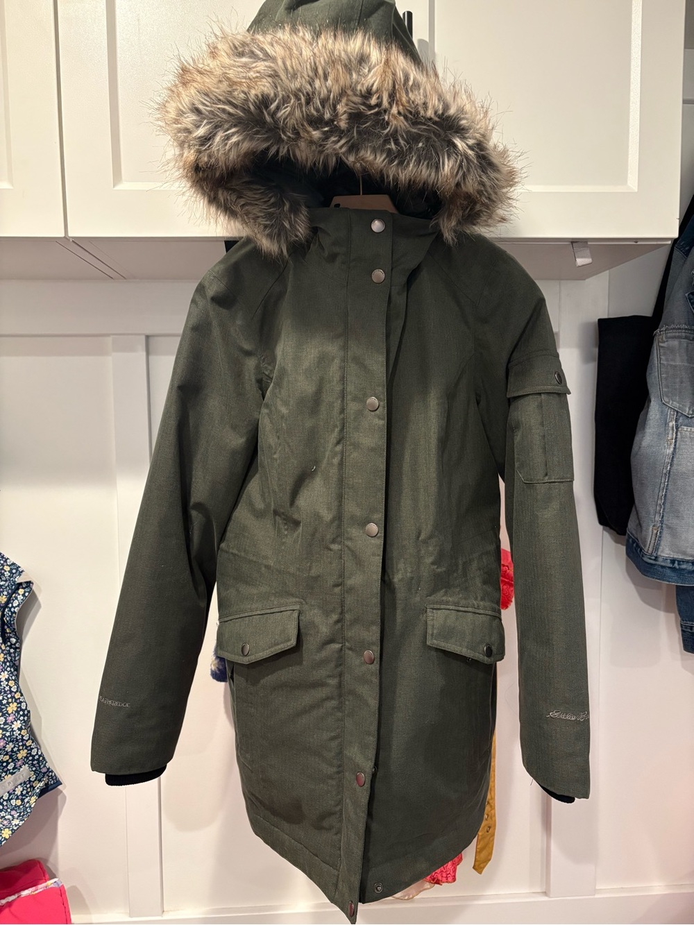 Eddie Bauer Women's Weatheredge Parka Olive Green
